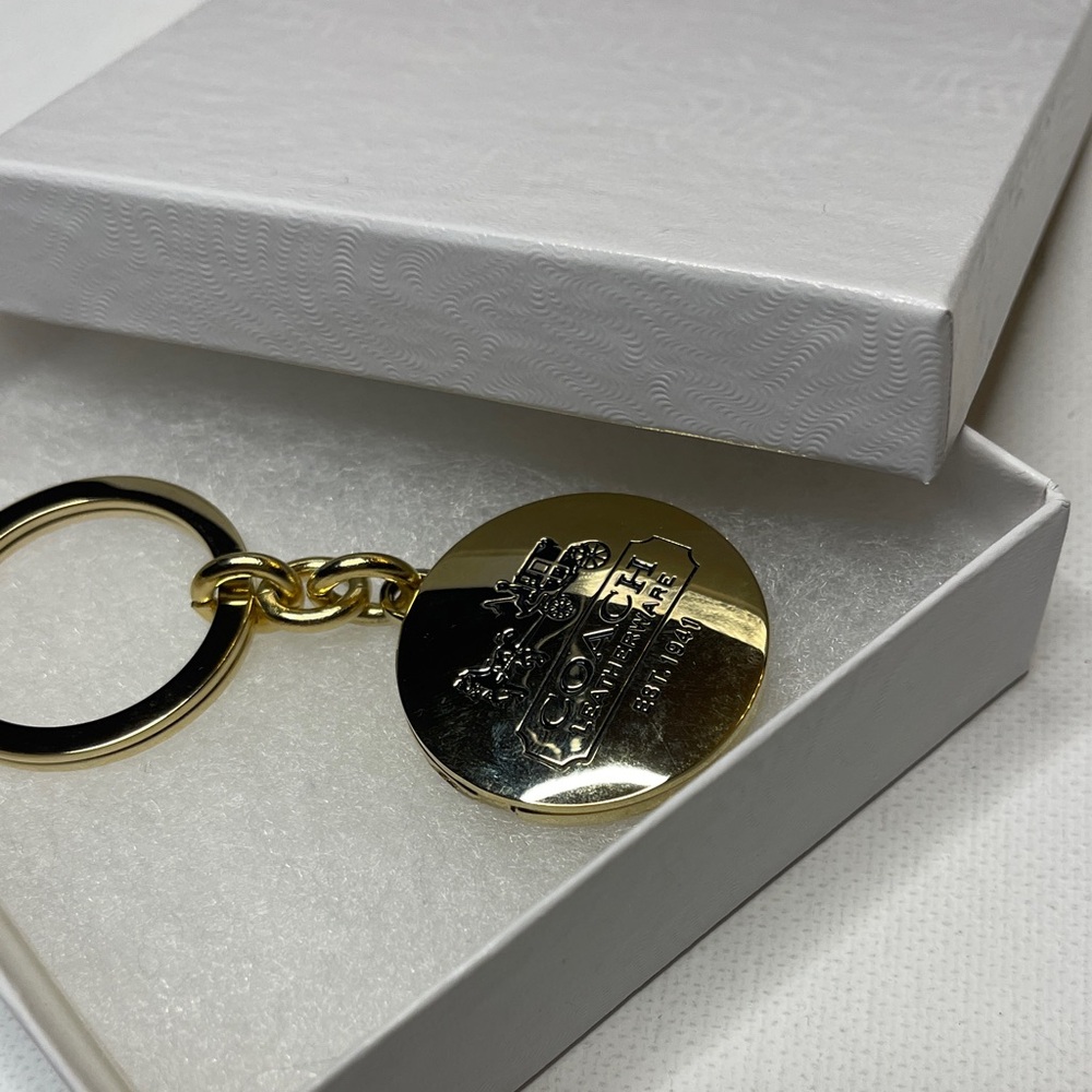 Coach Gold Leatherware Locket Key Holder - Picture 6 of 6